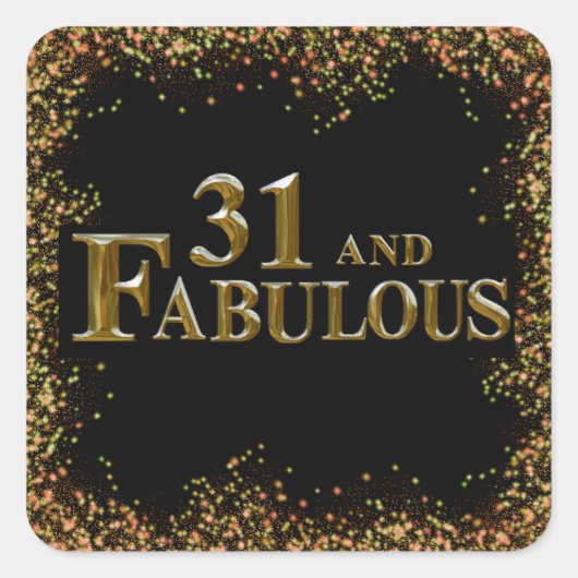 31歳の誕生日 スクエアシール (正面)