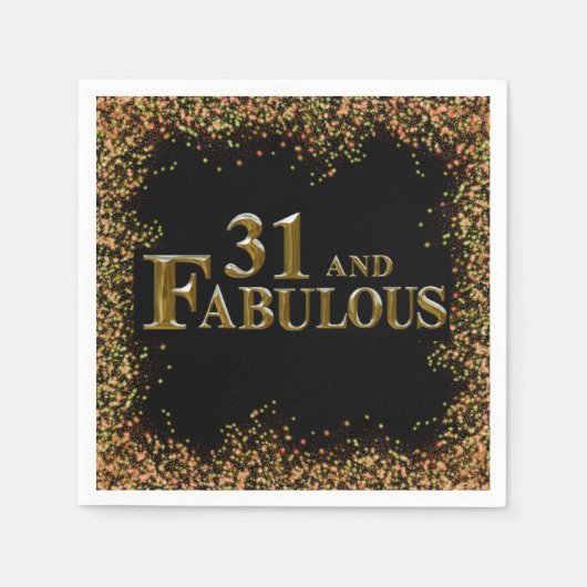 31歳の誕生日 スタンダードカクテルナプキン (正面)