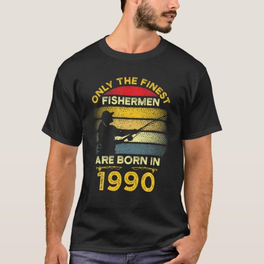 31歳の釣り好き漁師 1990 誕生日おめでとう レトロ ヴィンテージ Tシャツ (正面)