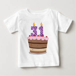 31歳オンお誕生日ケーキ ベビーTシャツ
