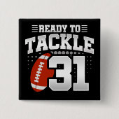 31歳タックルサッカーパーティー31誕生日 缶バッジ (正面)