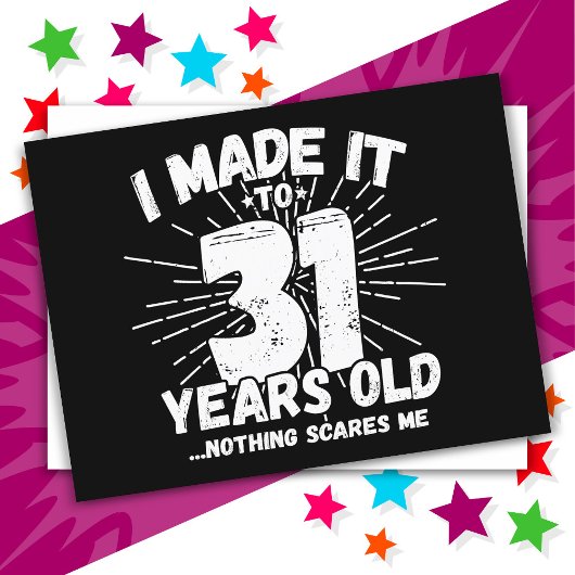 31歳皮肉ユーモアミーム面白い31歳誕生日 ポストカード