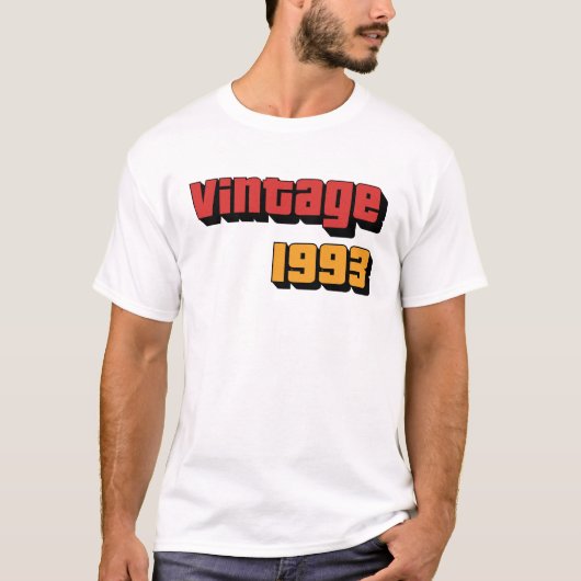 31歳 ギフト 男女 ヴィンテージ 1993 31歳の誕生日 Tシャツ (正面)