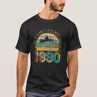 31歳 レトロ 1990年8月 ヴィンテージ 31歳の誕生日 Tシャツ