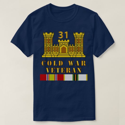 31番目のエンジニア大隊ENGブランチColdVet w COLD Tシャツ (デザイン正面)