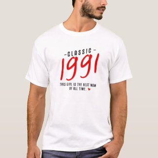 31番目の誕生日の最高のヴィンテージ1991母31歳W Tシャツ