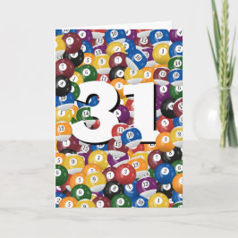 31番目の誕生日ビリヤード・ボール カード