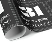 31番目の誕生日:インスパイアアールデコの検索「31」と名前 ラッピングペーパー (ロールコーナー)