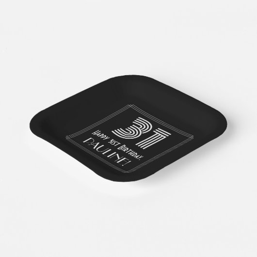 31番目の誕生日:インスパイアアールデコの検索「31」 +名前 ペーパープレート (傾斜あり)