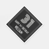 31番目の誕生日:インスパイアアールデコ検索"31" +名前 スタンダードランチョンナプキン (角)