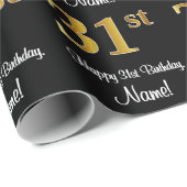 31番目の誕生日:エレガント贅沢なフェイク金ゴールドルック# ラッピングペーパー (ロールコーナー)