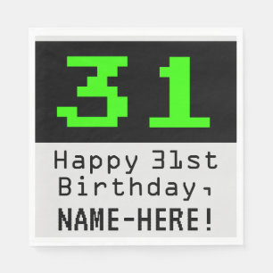 31番目の誕生日- Nerdy / オタク系のスタイル「31」と名前 スタンダードランチョンナプキン