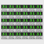 31番目の誕生日- Nerdy/オタク系のスタイル「31」と名前 ラッピングペーパー (フラット)