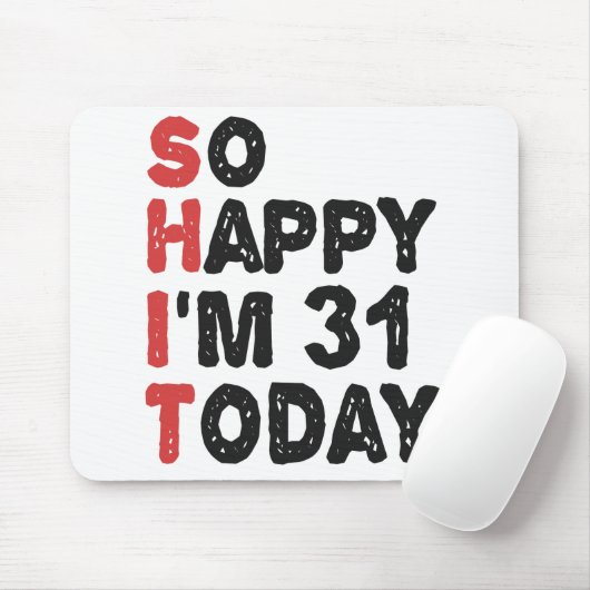 31誕生日おめでとう31今日ギフトおもしろい マウスパッド (マウス)