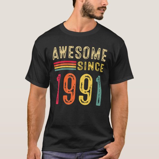 31誕生日の装飾男性1991年2月31日B Tシャツ (正面)