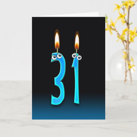 31誕生日キャンドル カード (黄色い花)