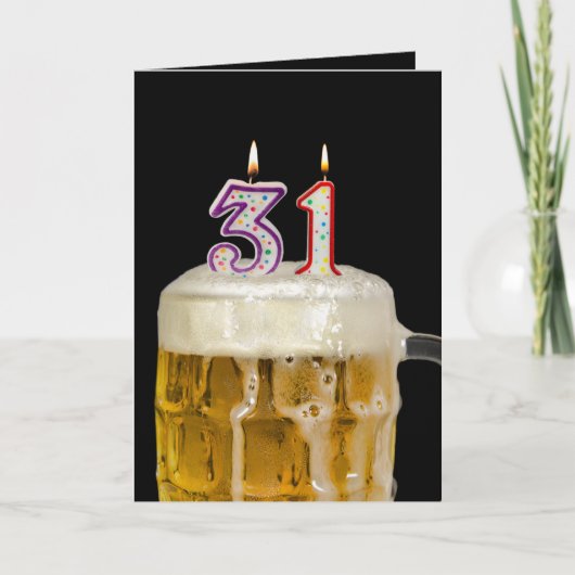 31誕生日ビールオンブラック カード (正面)