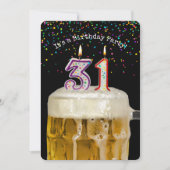 31誕生日ビールパーティー 招待状 (正面)