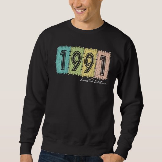 31誕生日レディースメンズ31年1991 1 スウェットシャツ (正面)