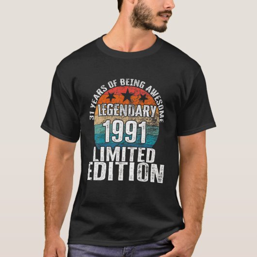 31誕生日伝説的誕生年1991限定Ed Tシャツ (正面)