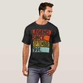 31誕生日伝説1991年9月以来31年 Tシャツ (正面フル)