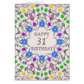 31誕生日抽象芸術花 (正面)