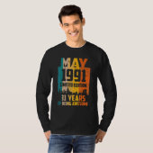 31誕生日1991年素晴らし5月以来31年 Tシャツ (正面フル)