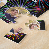 31誕生日:おもしろいレインボー#,名前をカスタムする+写真 ジグソーパズル (側面)