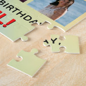 31誕生日:おもしろいレインボー#,名前をカスタムする&写真 ジグソーパズル (側面)