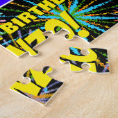 31誕生日:おもしろい、お祝カラフルい花火 ジグソーパズル (側面)