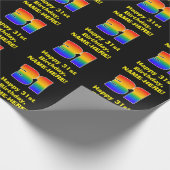 31誕生日:おもしろい、カラフルレインボーインスパイア# 31 ラッピングペーパー (角)