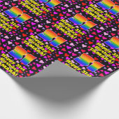 31誕生日：愛するハートパターン、虹# 31 ラッピングペーパー (角)