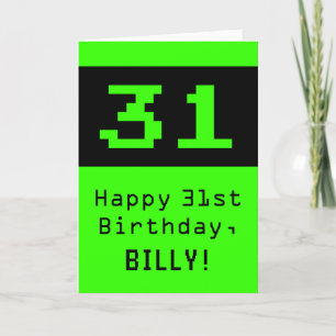 31誕生日:Nerdy/オタク系のスタイル「31」と名前 カード