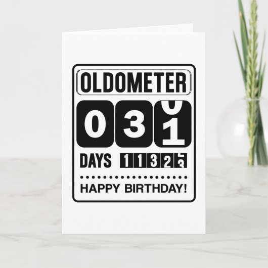31誕生日OLDOMETERカード サンキューカード (正面)
