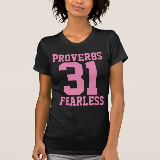 31黒Tシャツ恐れ知らずのキリスト教徒の諺 Tシャツ (正面)