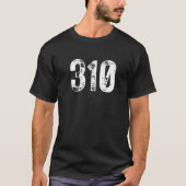 310 Area Code Los Angeles CA Mobile Telephone Area Tシャツ (正面)