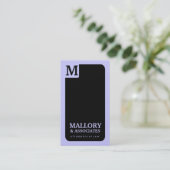 311お洒落で企業のなモノグラム|の法律の金属カード 名刺 (スタンド正面)