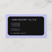 311お洒落で企業のなモノグラム|の法律の金属カード 名刺 (裏面)