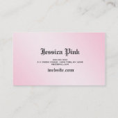 311きらめくのシャンデリアのピンク 名刺 (裏面)