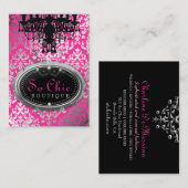 311そうシックなブティックのショッキングピンク 名刺 (正面/裏面)