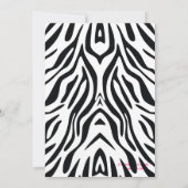 311のカクテル及びカラオケのシマウマ 招待状 (裏面)