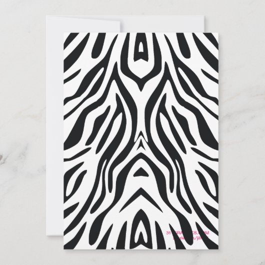 311のカクテル及びカラオケのシマウマ 招待状 (裏面)