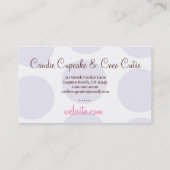 311のカップケーキのかわいこちゃんのブルネットのデュオの名刺 名刺 (裏面)