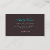 311のカップケーキの神の無地のな水のダマスク織 名刺 (裏面)