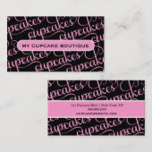 311のカップケーキの黒 名刺 (正面/裏面)