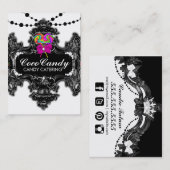 311のキャンデーの不思議の国の白黒媒体アイコン 名刺 (正面/裏面)