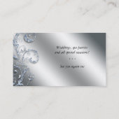 311のネイルサロンの名刺のグリッターのピンクの銀 名刺 (裏面)