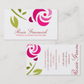 311のピンクのバラEXTROIDINAIRE 名刺 (正面/裏面)