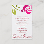 311のピンクのバラEXTROIDINAIRE 名刺 (裏面)