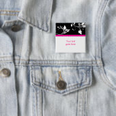 311のピンクの花のトレンディーの渦巻カスタムなブローチ/ピン 缶バッジ (インサイチュ)